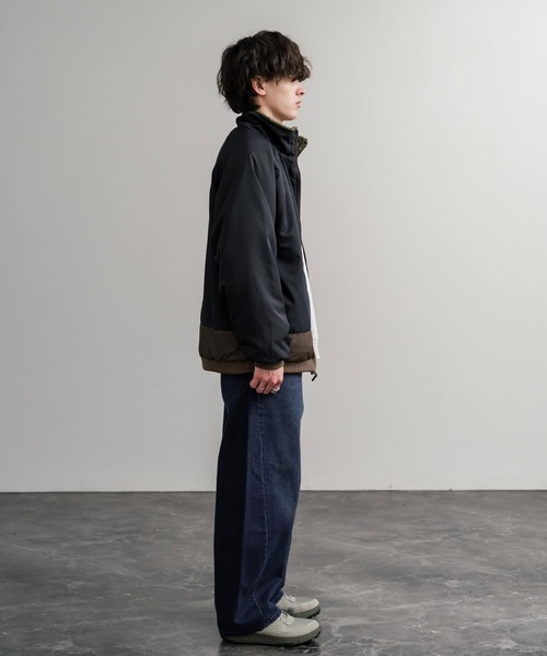 KRIFF MAYER(クリフメイヤー)の「KRIFF MAYER クリフメイヤー 2WAY リバーシブルひっくりスタンドネックボアジャケット/ロゴ刺繍入りボアブルゾン 2514404(ブルゾン・メンズ・ブラック/その他/マルチ/オリーブ/ベージュ/その他1・M/L/XL)」の12枚目の写真