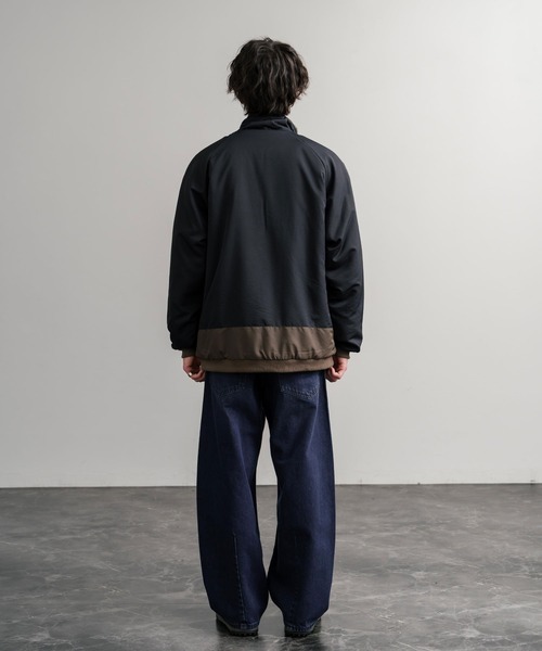 KRIFF MAYER(クリフメイヤー)の「KRIFF MAYER クリフメイヤー 2WAY リバーシブルひっくりスタンドネックボアジャケット/ロゴ刺繍入りボアブルゾン 2514404(ブルゾン・メンズ・ブラック/その他/マルチ/オリーブ/ベージュ/その他1・M/L/XL)」の11枚目の写真