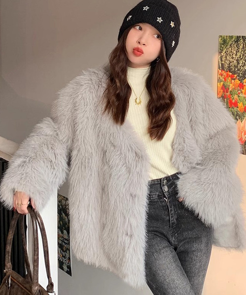 DAY CLOSET(デイ クローゼット)の「レディース 長袖ハイネックマンテルリブニットトップス(ニット/セーター・レディース・ピンク系その他/ホワイト/アイボリー/ブラック・FREE)」の13枚目の写真
