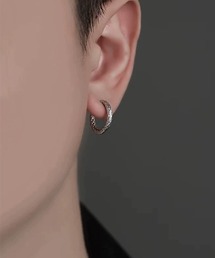 /Bz/EK438/デザインフープリングペアピアス/メンズ/両耳用