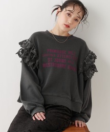 ヴィンテージライク/レースデザインスウェット