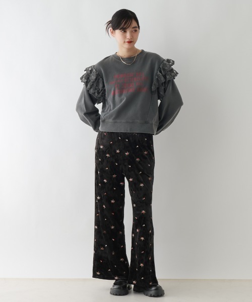 RAGEBLUE（レイジブルー）の「ヴィンテージライク/レースデザインスウェット（スウェット・レディース・ブラック/ライトグレー・FREE）」の20枚目の写真