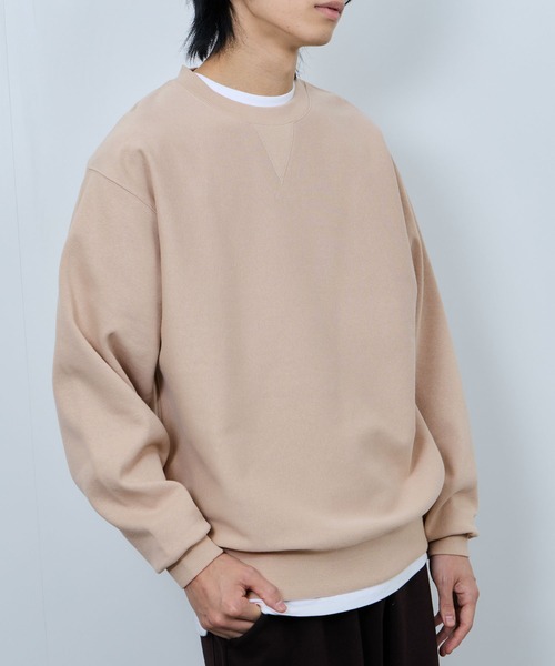 NAVY(ネイビー)の「NAVY ヘビーウェイト ガゼットスウェットプルオーバー(スウェット・メンズ・ベージュ/チャコールグレー/杢グレー/ライトブルー・M/XL/L)」の3枚目の写真