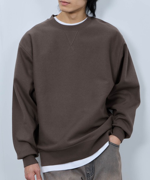 NAVY(ネイビー)の「NAVY ヘビーウェイト ガゼットスウェットプルオーバー(スウェット・メンズ・ベージュ/チャコールグレー/杢グレー/ライトブルー・M/XL/L)」の1枚目の写真