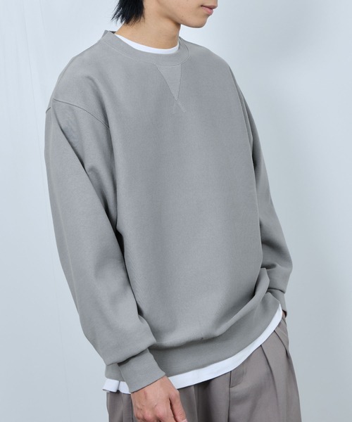 NAVY(ネイビー)の「NAVY ヘビーウェイト ガゼットスウェットプルオーバー(スウェット・メンズ・ベージュ/チャコールグレー/杢グレー/ライトブルー・M/XL/L)」の6枚目の写真