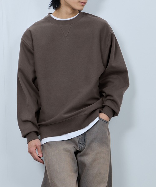 NAVY(ネイビー)の「NAVY ヘビーウェイト ガゼットスウェットプルオーバー(スウェット・メンズ・ベージュ/チャコールグレー/杢グレー/ライトブルー・M/XL/L)」の12枚目の写真
