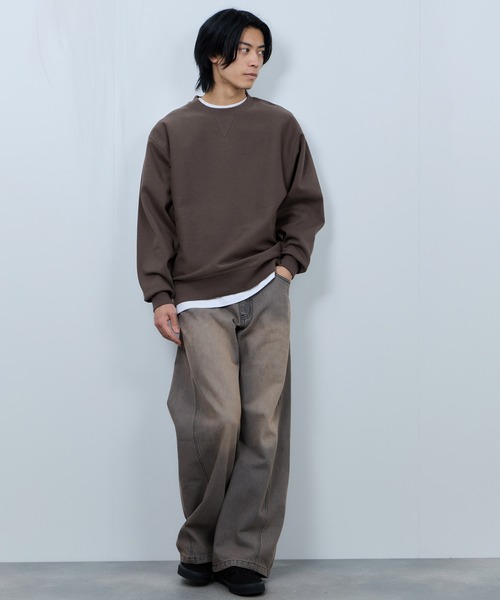 NAVY(ネイビー)の「NAVY ヘビーウェイト ガゼットスウェットプルオーバー(スウェット・メンズ・ベージュ/チャコールグレー/杢グレー/ライトブルー・M/XL/L)」の13枚目の写真