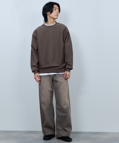NAVY(ネイビー)の「NAVY ヘビーウェイト ガゼットスウェットプルオーバー(スウェット・メンズ・ベージュ/チャコールグレー/杢グレー/ライトブルー・M/XL/L)」の14枚目の写真