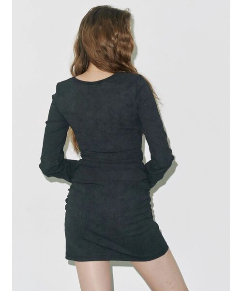 EVRIS（エヴリス）の「ヘンリーネックカットミニワンピース（ワンピース・レディース・グレー/ブラック/その他1・FREE）」の11枚目の写真