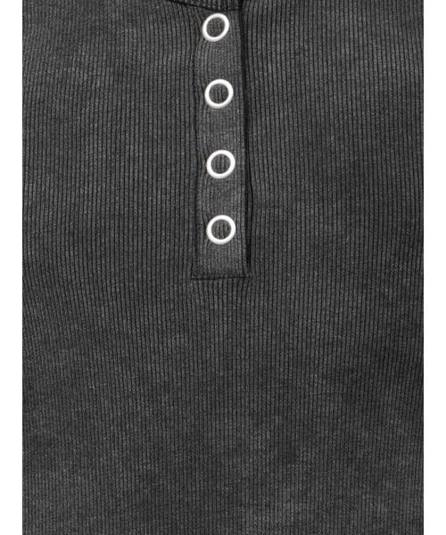 EVRIS（エヴリス）の「ヘンリーネックカットミニワンピース（ワンピース・レディース・グレー/ブラック/その他1・FREE）」の15枚目の写真