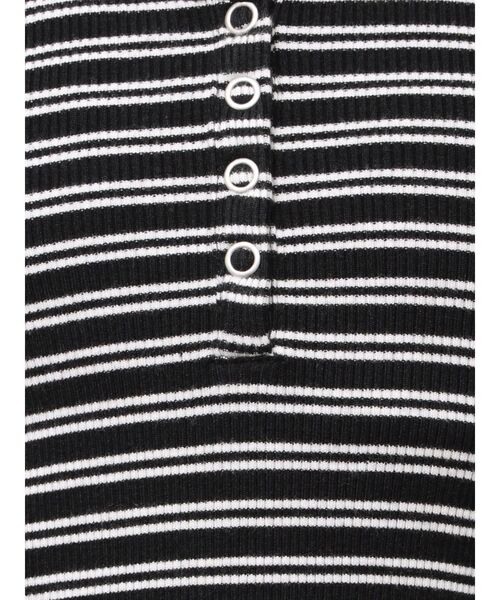 EVRIS（エヴリス）の「ヘンリーネックカットミニワンピース（ワンピース・レディース・グレー/ブラック/その他1・FREE）」の12枚目の写真