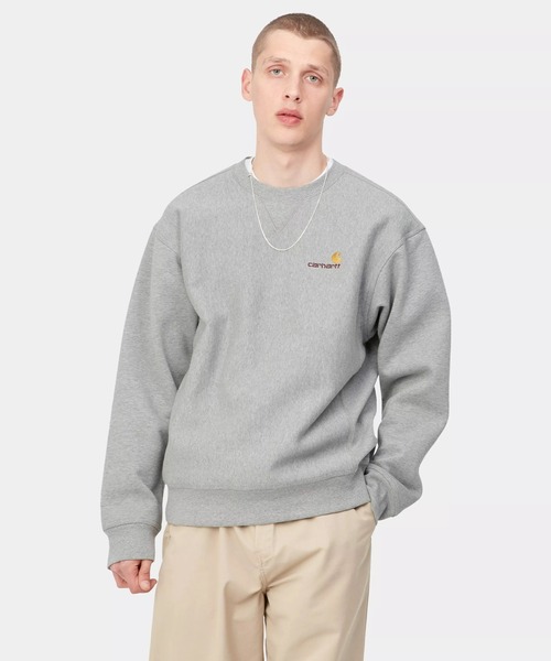 Carhartt（カーハート）の「Carhartt WIP/カーハートダブリューアイピー AMERICAN SCRIPT SWEAT スウェット/トレーナー I025475（スウェット・メンズ・ダークグリーン/グレー/ダークパープル/ブラック・S/M/L/XL）」の3枚目の写真