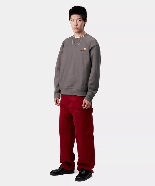 Carhartt（カーハート）の「Carhartt WIP/カーハートダブリューアイピー AMERICAN SCRIPT SWEAT スウェット/トレーナー I025475（スウェット・メンズ・ダークグリーン/グレー/ダークパープル/ブラック・S/M/L/XL）」の13枚目の写真