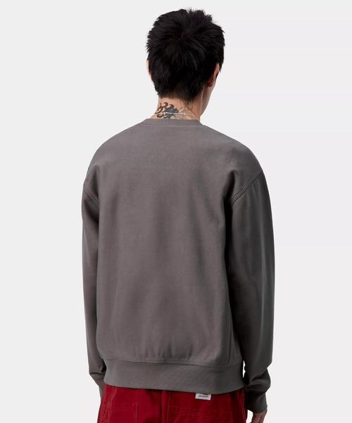 Carhartt（カーハート）の「Carhartt WIP/カーハートダブリューアイピー AMERICAN SCRIPT SWEAT スウェット/トレーナー I025475（スウェット・メンズ・ダークグリーン/グレー/ダークパープル/ブラック・S/M/L/XL）」の14枚目の写真