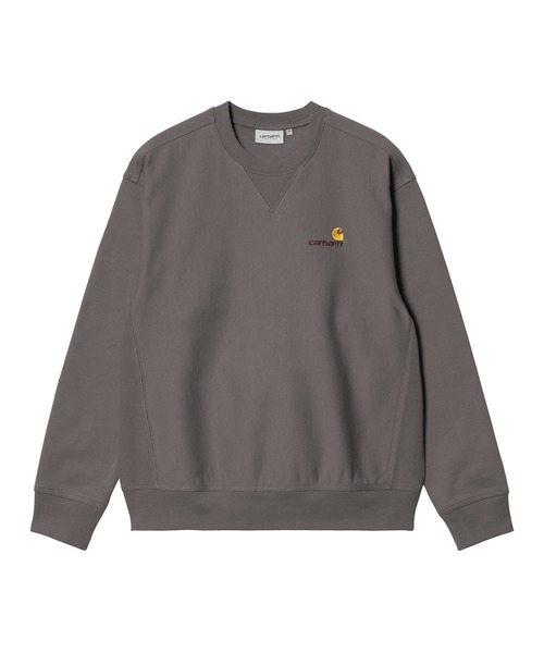 Carhartt（カーハート）の「Carhartt WIP/カーハートダブリューアイピー AMERICAN SCRIPT SWEAT スウェット/トレーナー I025475（スウェット・メンズ・ダークグリーン/グレー/ダークパープル/ブラック・S/M/L/XL）」の15枚目の写真