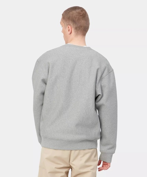 Carhartt（カーハート）の「Carhartt WIP/カーハートダブリューアイピー AMERICAN SCRIPT SWEAT スウェット/トレーナー I025475（スウェット・メンズ・ダークグリーン/グレー/ダークパープル/ブラック・S/M/L/XL）」の6枚目の写真