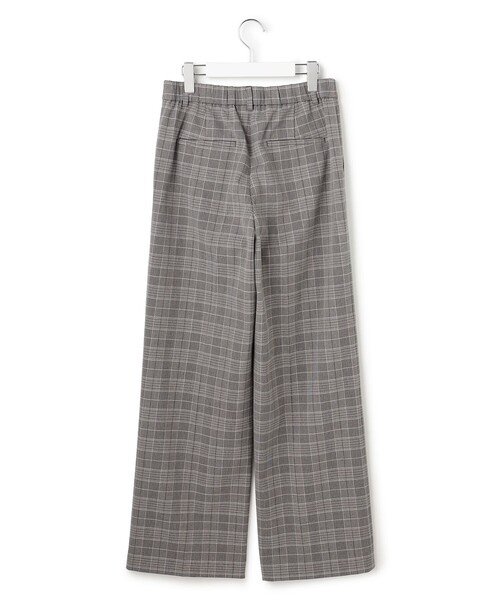 23区 L(ニジュウサンクオオキイサイズ)の「ウォームストレッチ チェック ワイド パンツ(その他パンツ・レディース・グレー系3・50/48/46/44)」の4枚目の写真