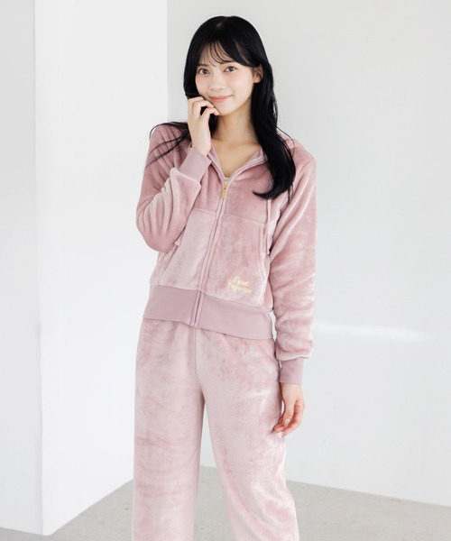 Dita（ディータ）の「刺繍入りソフトマイクロパーカー×パンツセット（ルームウェア/パジャマ・レディース・ピンク/アイボリー/ブラック/ピンク系その他・FREE）」の17枚目の写真