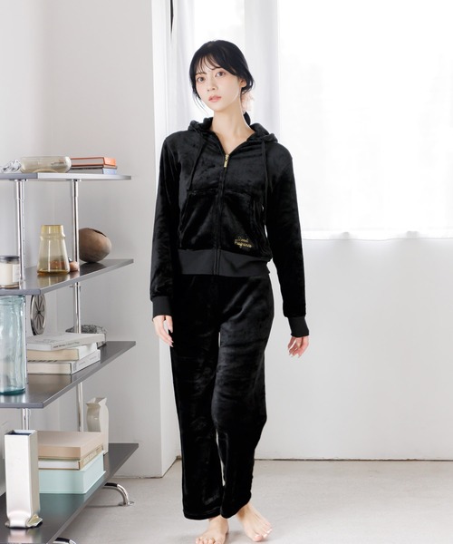 Dita（ディータ）の「刺繍入りソフトマイクロパーカー×パンツセット（ルームウェア/パジャマ・レディース・ピンク/アイボリー/ブラック/ピンク系その他・FREE）」の15枚目の写真