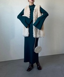 CFT. | フレアスリーブニットロングワンピース(ワンピース)