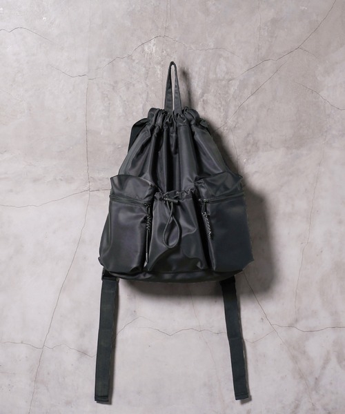 jiggys shop(ジギーズショップ)の「撥水加工 ナップサック バックパック(バックパック/リュック・メンズ・ブラック・FREE)」の7枚目の写真