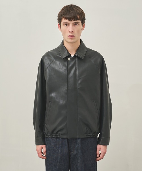 studious　黒 レザージャケット STUDIOUS】MODERN LEATHER BLOUSON（ブルゾン）｜STUDIOUS