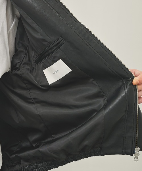 STUDIOUS（ステュディオス）の「【STUDIOUS】MODERN LEATHER BLOUSON（ブルゾン・メンズ・ブラック・1/2/3）」の8枚目の写真