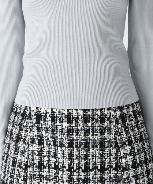 31 Sons de mode（トランテアン　ソン　ドゥ　モード）の「2025秋冬新作 袖スリットボタンリブニット（ニット/セーター・レディース・イエロー/オフホワイト/ライトブルー/チャコールグレー・ﾌﾘ-）」の20枚目の写真