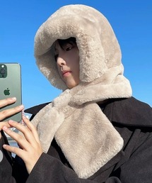 NOWLE(ノウル)の【NOWLE】2WAY もこもこ フェイクファー フード マフラー(マフラー)
