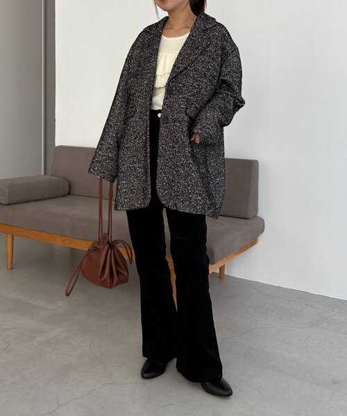 ツイードテーラーハーフコート（その他アウター）｜CAPRICIEUX LE'MAGE