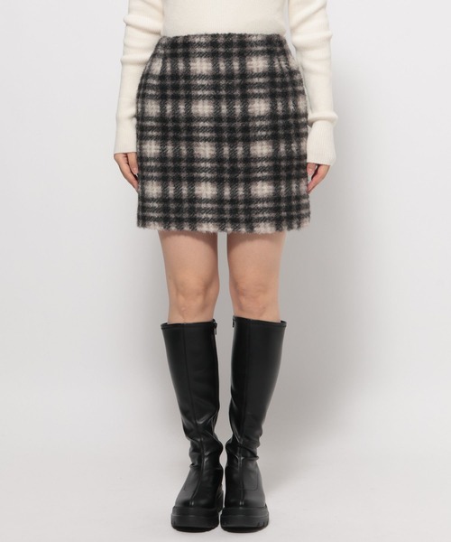 LOWRYS FARM（ローリーズファーム）の「フェザーミニスカート　589591（スカート・レディース・ブラウン/グレー・MEDIUM/LARGE）」の3枚目の写真
