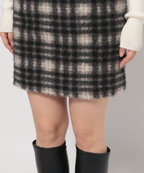 LOWRYS FARM（ローリーズファーム）の「フェザーミニスカート　589591（スカート・レディース・ブラウン/グレー・MEDIUM/LARGE）」の8枚目の写真