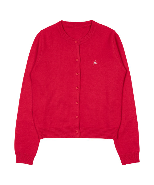 THECOLDESTMOMENT(ザコールデストモーメント)の「TCM mini logo knit cardigan (red)(カーディガン/ボレロ・レディース・その他・SMALL/MEDIUM)」の2枚目の写真