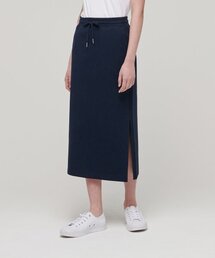 ウィメンズフラットテリースウェットロングスカート[ネイビー]