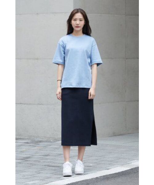 MUSINSA STANDARD WOMAN（ムシンサスタンダードウーマン）の「ウィメンズフラットテリースウェットロングスカート[ネイビー]（スカート・レディース・その他・X-SMALL/SMALL/MEDIUM/LARGE）」の3枚目の写真
