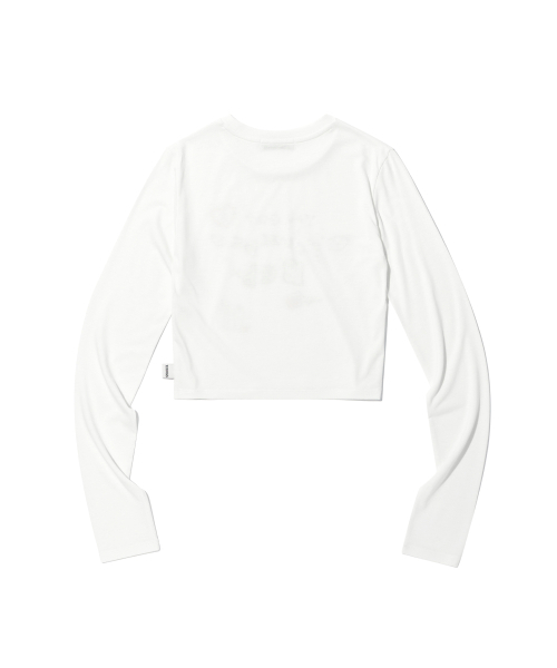 YOUHEE(ユヒ)の「YOUHEE GRAPHIC LONG SLEEVE WHITE(Tシャツ/カットソー・レディース・その他・FREE)」の3枚目の写真