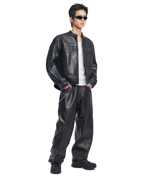 NOMANUAL(NOMANUAL)の「MOTO LEATHER JACKET - BLACK(ライダースジャケット・レディース・その他・MEDIUM/LARGE)」の3枚目の写真