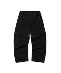 Verdnt（バーダント）の「Cut Layered Cargo Wide Cotton Pants [Black]（その他パンツ・メンズ）」