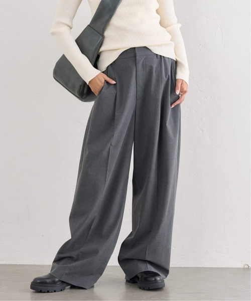 U by SPICK&SPAN(ユーバイスピックアンドスパン)の「《追加4》2WAYトロタックイージーワイド(スラックス・レディース・ネイビー/チャコールグレー・38/36)」の3枚目の写真