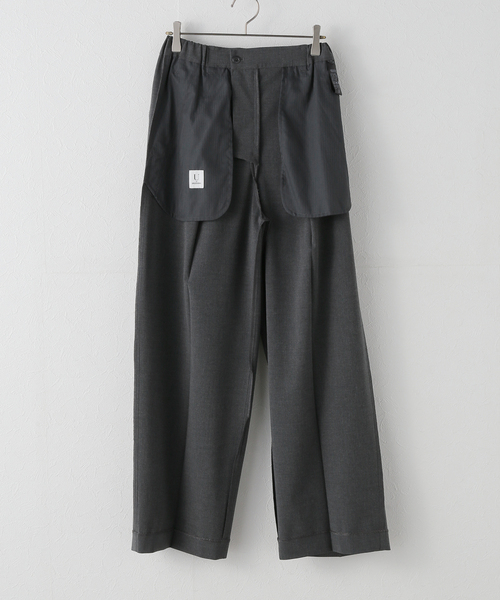U by SPICK&SPAN(ユーバイスピックアンドスパン)の「《追加4》2WAYトロタックイージーワイド(スラックス・レディース・ネイビー/チャコールグレー・38/36)」の9枚目の写真