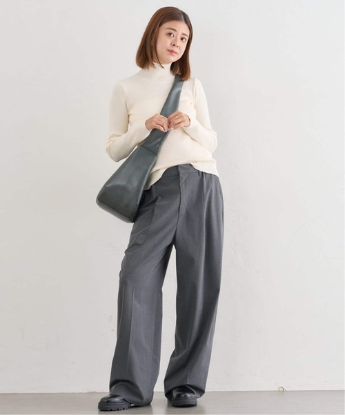 U by SPICK&SPAN(ユーバイスピックアンドスパン)の「《追加4》2WAYトロタックイージーワイド(スラックス・レディース・ネイビー/チャコールグレー・38/36)」の20枚目の写真