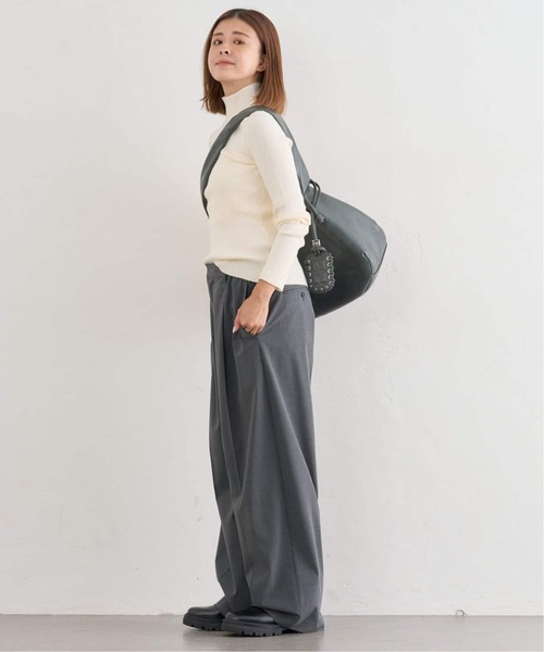 U by SPICK&SPAN(ユーバイスピックアンドスパン)の「《追加4》2WAYトロタックイージーワイド(スラックス・レディース・ネイビー/チャコールグレー・38/36)」の21枚目の写真