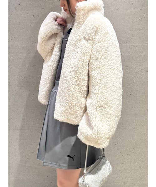 SNIDEL(スナイデル)の「【SNIDEL×PUMA】エコファーブルゾン(ブルゾン・レディース・ホワイト・S)」の12枚目の写真