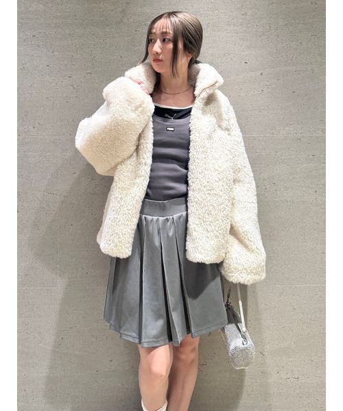 SNIDEL(スナイデル)の「【SNIDEL×PUMA】エコファーブルゾン(ブルゾン・レディース・ホワイト・S)」の13枚目の写真