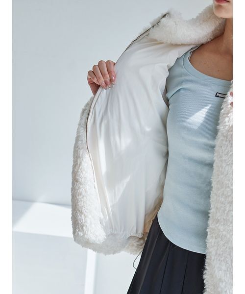 SNIDEL(スナイデル)の「【SNIDEL×PUMA】エコファーブルゾン(ブルゾン・レディース・ホワイト・S)」の8枚目の写真