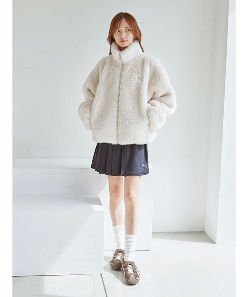 SNIDEL(スナイデル)の「【SNIDEL×PUMA】エコファーブルゾン(ブルゾン・レディース・ホワイト・S)」の9枚目の写真