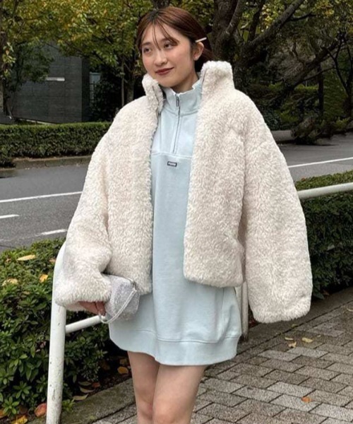 SNIDEL(スナイデル)の「【SNIDEL×PUMA】エコファーブルゾン(ブルゾン・レディース・ホワイト・S)」の1枚目の写真