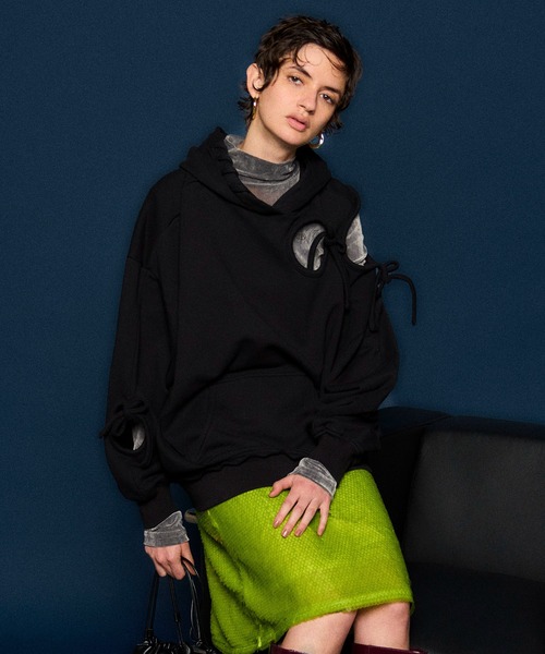MAISON SPECIAL(メゾンスペシャル)の「Haulover Hoodie/ホールオーバーフーディ(パーカー・レディース・ホワイト/イエロー/ブラック・FREE)」の10枚目の写真