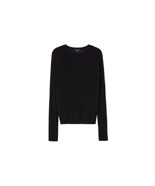 LAP(ラップ)の「ラウンドベーシック長袖Tシャツ AR4CTA60(Tシャツ/カットソー・レディース・ブラック/アイボリー・FREE)」の3枚目の写真