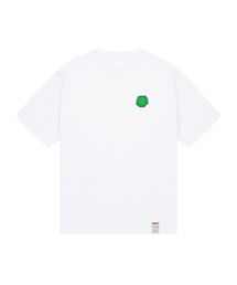 [ユニセックス]グリーンシーリング スモールドローイングスマイル 半袖Tシャツ_ホワイト